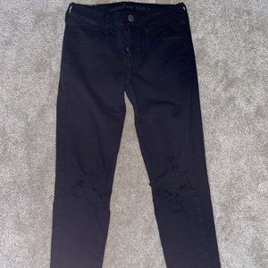 American Eagle Ripped Black Jeans